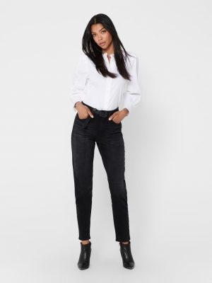 ONLVENEDA LIFE MOM JEANS REA46 Black Denim
