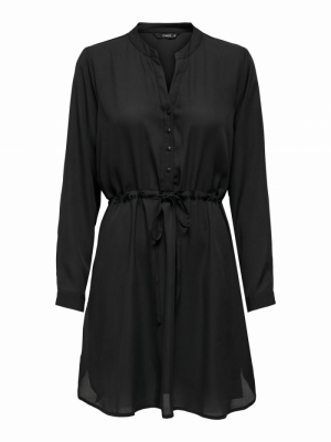 ONLCORY L-S V-NECK TUNIC WVN N Black