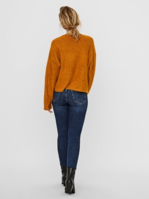 VMPLAZA LS BOXY BLOUSE GA BOO Buckthorn Brown