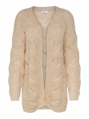 ONLHAVANA L-S LONG CARDIGAN KN Pumice Stone/W.