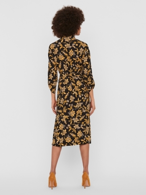 VMFILIPPA 34 CALF DRESS WVN Sunflower/FILIP