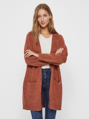 VMNOMA LS O-NECK CARDIGAN COLO Auburn/MELANGE