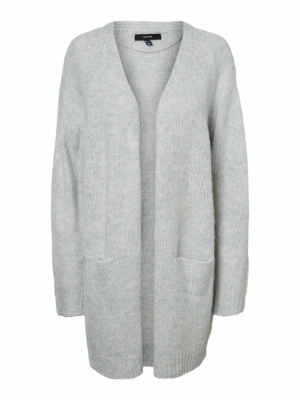 VMNOMA LS O-NECK CARDIGAN NOOS Light Grey Mela
