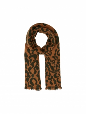 ONLMILA CHECK DF WOVEN SCARF C Rosin/MARMALADE