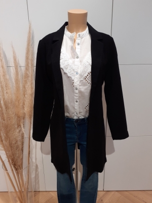 JDYSOUL L-S LONG BLAZER WVN Black