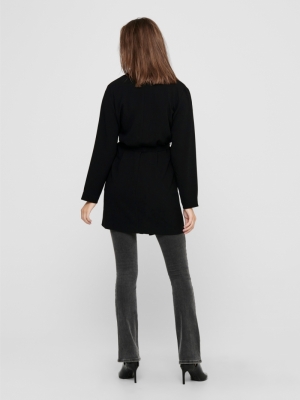 JDYSOUL L-S LONG BLAZER WVN Black