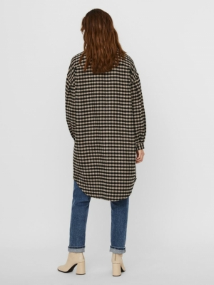 VMELAINE LONG SHIRT LONG JACKE Nomad/BLACK