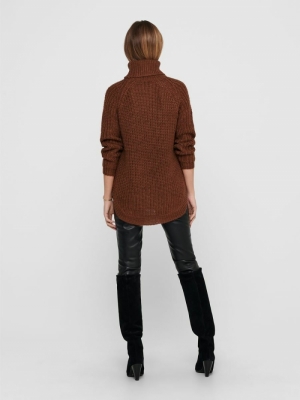 ONLNEW MELLA L-S LONG PULLOVER Tortoise Shell/