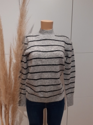 VMCORNELIAPUFF LS CROP BLOUSE Light Grey Mela