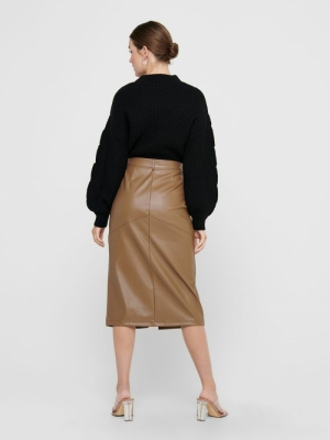 ONLRUMA SKIRT PU Warm Sand