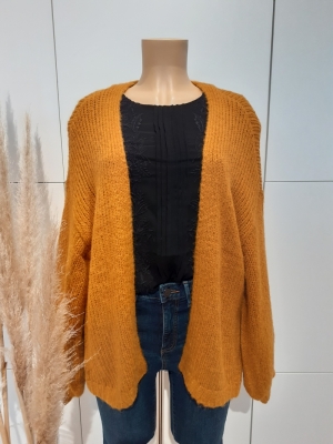 VMMABY LS OPEN CARDIGAN LCS RE Buckthorn Brown