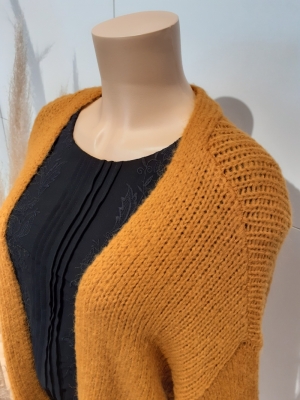 VMMABY LS OPEN CARDIGAN LCS RE Buckthorn Brown