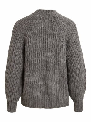 VISUBA KNIT OPEN L-S CARDIGAN Medium Grey Mel