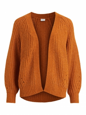 VISUBA KNIT OPEN L-S CARDIGAN Pumpkin Spice/M