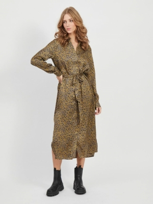 VINOE L-S SHIRT DRESS-RX Ivy Green/AOP L