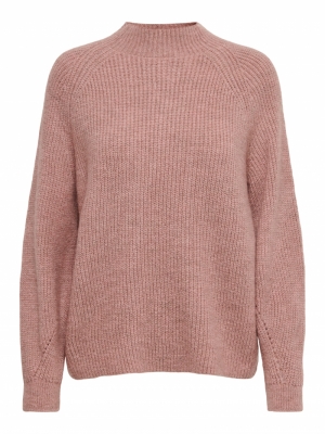 ONLJADA L-S HIGH-NECK PULLOVER Rose Smoke/W. W