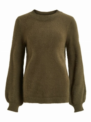 VIFEAMI BALLOON KNIT TOP-SU - Forest Night