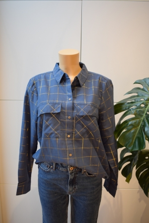 ONLVIV FR L-S SHIRT WVN Dark Denim