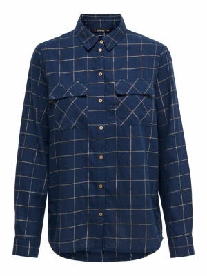 ONLVIV FR L-S SHIRT WVN Dark Denim