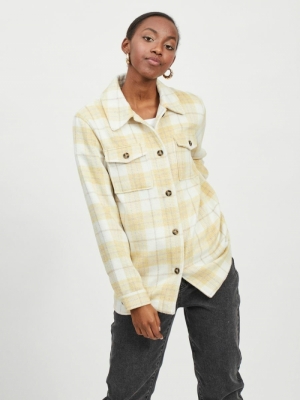 VIMADELYNN L-S SHACKET Spicy Mustard/C