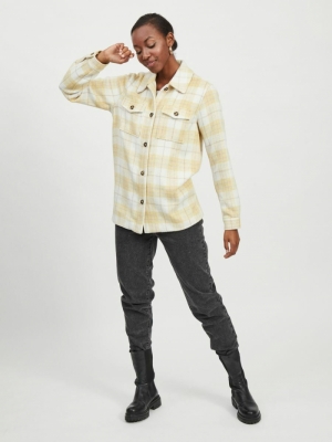 VIMADELYNN L-S SHACKET Spicy Mustard/C
