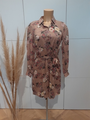 PCPAOLA LS SHIRT DRESS Warm Taupe/BIG