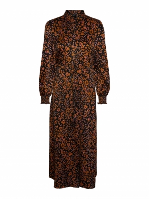 VMSANDRA LILLIAN L-S SHIRT DRE Black/SANDRA