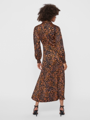 VMSANDRA LILLIAN L-S SHIRT DRE Black/SANDRA