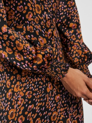 VMSANDRA LILLIAN L-S SHIRT DRE Black/SANDRA