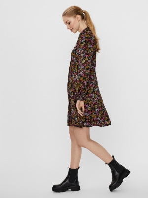 VMGAJA L-S SHIRT DRESS FD20 GA Black/DEBBIE
