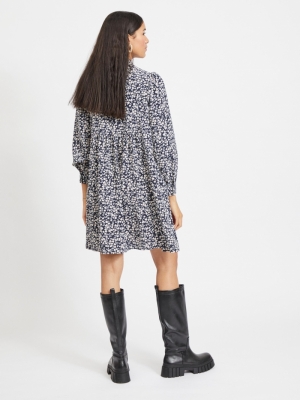 OBJLANNIE L-S SHORT DRESS 113 Sky Captain/FLO