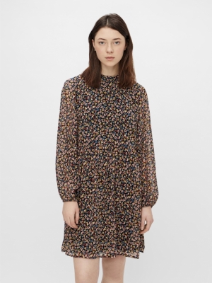 PCMACYA LS DRESS D2D Black/MISTY ROS