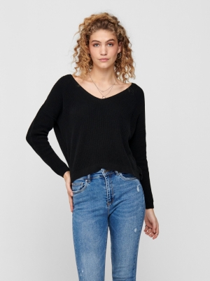 ONLBRYNN LIFE L-S V-NECK PULL Black