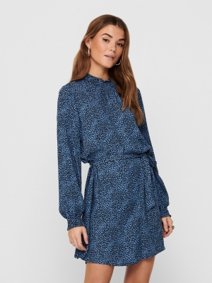 JDYPEARL L-S HIGHNECK SMOCK DR Black/LICHTEN B
