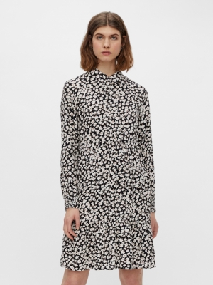 PCIDA LS DRESS D2D Black/WHITE/PUR