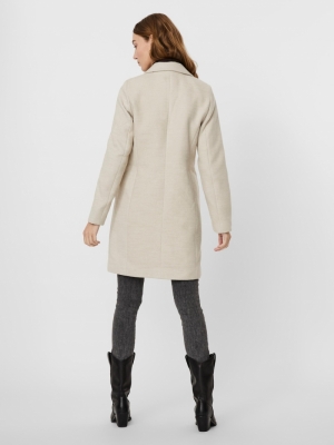 VMCALACINDY SS21 3-4 JACKET BO Birch/MELANGE