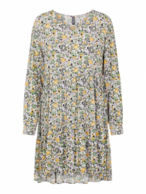 PCMILLE LS DRESS D2D Cloud Dancer/GR