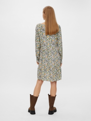 PCMILLE LS DRESS D2D Cloud Dancer/GR