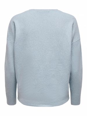 ONLRICA LIFE L-S V-NECK PULLO Blue Fog/W. MEL