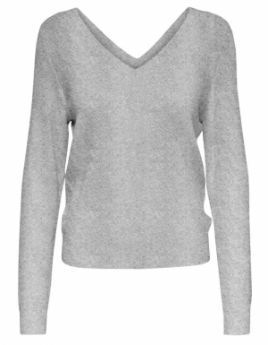 ONLATIA L-S PULLOVER CC KNT Light Grey Mela
