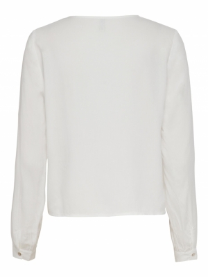 ONLNINA LIFE L-S TIE SHIRT NOO Cloud Dancer