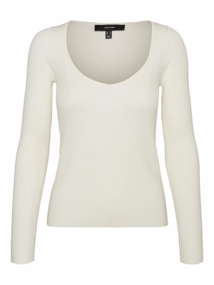 VMWILLOW LS V-NECK BLOUSE GA Birch