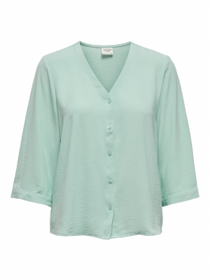 JDYCAPOTE 3-4 SHIRT WVN Pastel Turquois