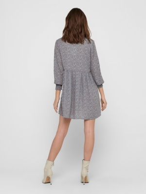 JDYCARMEN L-S SHORT DRESS WVN Citadel/COPPER
