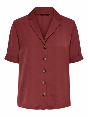 ONLSKY S-S SHIRT SOLID NOOS WV Spiced Apple