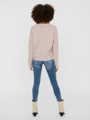 VMDOFFY LS STRUCTURE BLOUSE GA Woodrose/MELANG