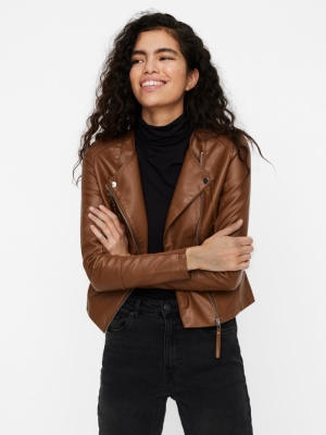 VMRIAFAVO SHORT COATED JACKET Cognac
