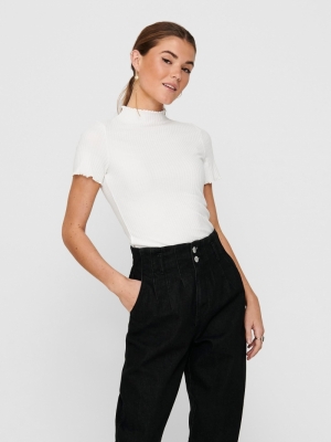 ONLEMMA S-S HIGHNECK TOP NOOS Egret