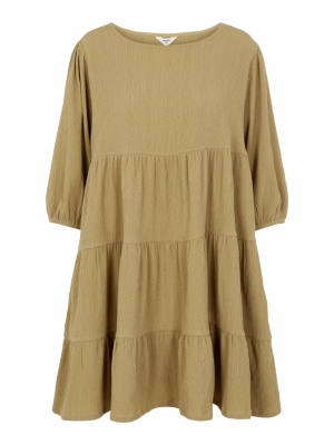 OBJSIF 3-4 DRESS 113 Khaki