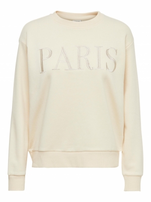 JDYPARIS LIFE L-S SWEAT JRS R Tapioca/PARIS E